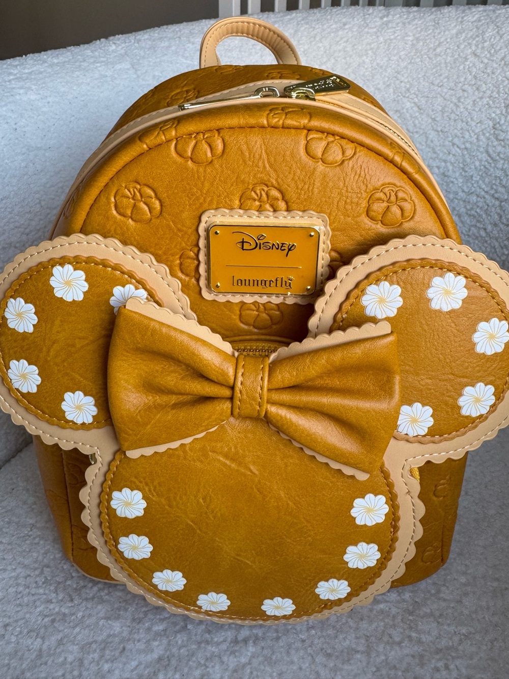 Loungefly Mustard Yellow Minnie Mouse Backpack